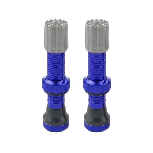 JoyousMall 2 vástagos de válvula sin cámara, válvulas de aleación de aluminio ligeras para neumáticos de bicicleta con rosca, AV de 44 mm para ciclismo de carretera y montaña