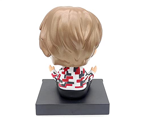 Image of AUGEN Super Hero BTS-V Action Figure Limited Edition Bobblehead with Mobile Holder for Car Dashboard, Office Desk & Study Table (Pack of 1)(Plastic)