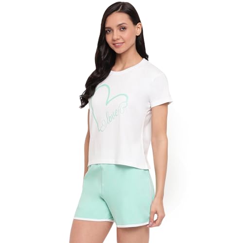 Image of Women's Cotton Printed Top and Shorts Set Pack of 1