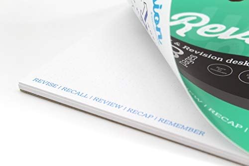 Luxpad Wirebound Revision and Study Desk Pad with 48 Printed Pages. Size 360 x 230mm