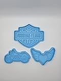 Motorcycle Harley Cookie Cutter & Stamp