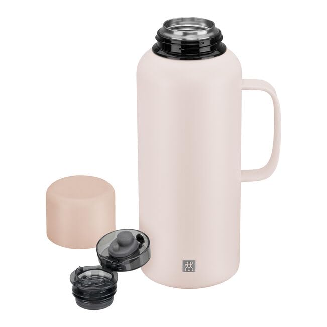 ZWILLING Thermo Plus - Termo (1,2 L, hasta 24 horas, doble pared, acero inoxidable, a prueba de fugas, apto para lavavajillas, base antideslizante, color rosa