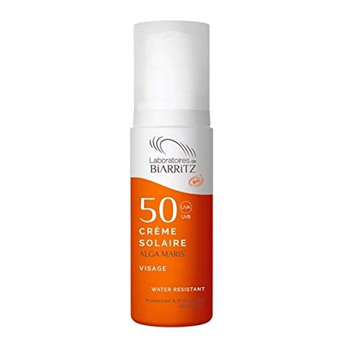 Labo Biarritz – Crema solar SPF50 para rostro de alta protección, 50 ml, orgánico, se vende por pieza.