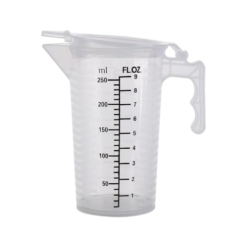Vaso medidor plástico con tapa y asas 250 ml miniatura 1