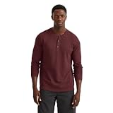Eddie Bauer Men's Eddie's Favorite Thermal Henley, Black Cherry, Large
