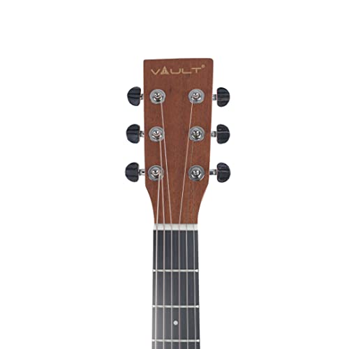 Image of Vault EA40-CE 41 inch Premium Solid Spruce-Top Cutaway Electro Acoustic Guitar - Natural