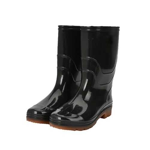 Zapatos de lluvia para hombre para industria y minería con pantorrilla media, zapatos acuáticos con suela de buey engrosada, oro elefante laboratorio Insurance Wear, zapatos de construcción con suela