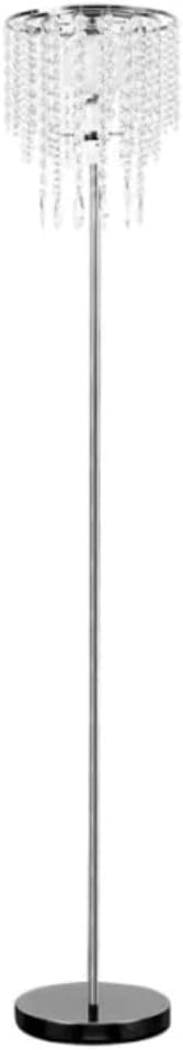 MiniSun | Modern Polished Chrome and Clear Acrylic Droplet Floor Lamp | Floor Lamps & Torchieres, Home Décor & Improvement Essential