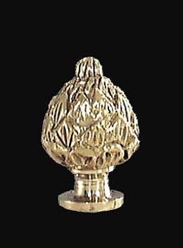 Image of B&P Lamp Brass Finial 1 /4-27F Threaded Base for Standard Lamp Harps