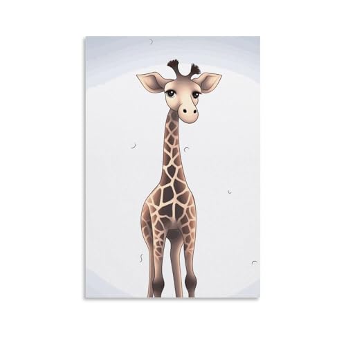 Peinture girafe mignonne HEBVNJF toile deco salon