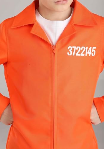 Disfraz infantil de uniforme naranja de prisión miniatura 4