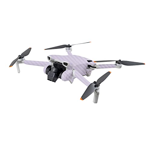 Image of MightySkins Carbon Fiber Skin Compatible with DJI Mini 3 - Solid Lilac | Protective, Durable Textured Carbon Fiber Finish | Easy to Apply | Made in The USA