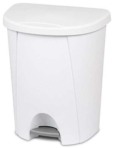 Sterilite White, Step On Wastebasket Can, 6.6 Gallon #TOP10