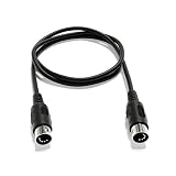 ExcelValley - MIDI Extension Audio Cable - 5 Pin DIN - Male to Male/Female [Male to Male | 100 cm - 39.37']