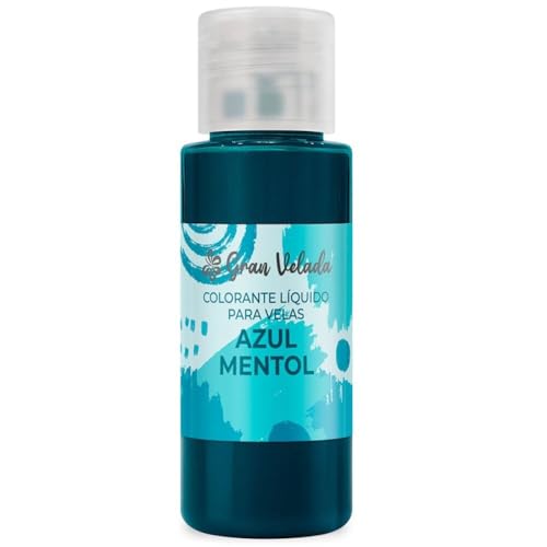 Colorant liquide pour bougies bleu menthol | Prêt à l'emploi, facile à disperser, résultats stables | Idéal pour créer des bougies colorées | 30 ml
