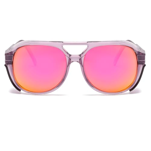 YAMEIZE Polarized Classic Gothic Steampunk Sunglasses - UV Protection Punk Round Glasses Driving Shade Outdoor for Men Women2