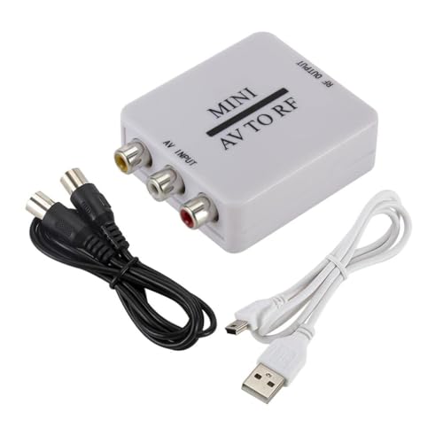 Image of FORIDA RF Modulator AV to RF Converter, RCA Composite CVBS to RF Video Adapter, Mini AV to RF Scaler TV Switcher Supports Channel 3 /4 (61.25MHz / 67.25MHz) for TV, VHS, VCR, DVD Player