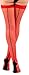 Produktbild krautwear Damen Strumpfhose Offen Netzstrümpfe Halterlose Netz Straps Strümpfe Elegant Sexy Netzstrumpfhose Hoher Bund Schwarz Rot Weiss Neon Pink Grün Kostüm Fasching Karneval 80er (696-rot-schwarz)