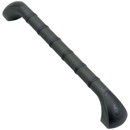 HOMECRAFT Prima Outdoor Grab Rail Slip Resistant Handrail Weatherproof Hand Rail Mounted Grab Rails for Bathroom Bath Handles Durable Grab Bars and Grab Handles for Elderly Support Green/Black
