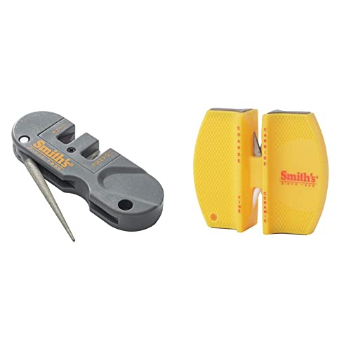 Smith's Abrasives Pp1 Hunting-Knife-Sharpeners 3.5" X 1" X 0" (Length X Width X Height & Smith's Ccks 2-Step Knife Sharpener #TOP16
