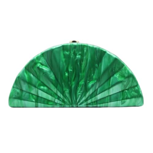 Image of Acrylic Shell Shaped Bag Luxury Marble Clutch Evening Purses for Women Glitter Handbag for Wedding Cocktail Party Prom
