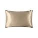 LilySilk Taie d'oreiller en Soie 25 Momme [1 Pièce] Fermetures Eclair Housse de Coussin Soie de Mûrier Naturelle Protège Oreiller Doux Antichute de Cheveux Anti-acariens Hypoallergénique Café 40x60cm