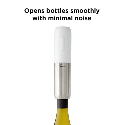 Rabbit Compact Electric Corkscrew Wine Bottle Opener (White), 10.75 Inches #TOP3