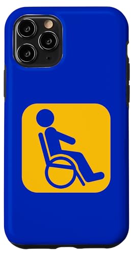 Custodia per iPhone 11 Pro Handicap Simbolo Classico Blu e