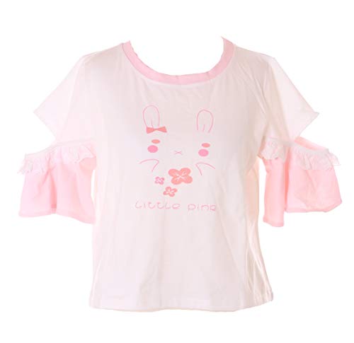 TP-145 - Camiseta de conejo, diseño de conejo, color rosa