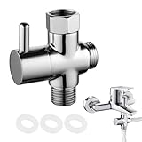Deviatore Doccia, G1/2 Valvola per Doccia con 3 Rondelle In Gomma, Valvola di Arresto per ...