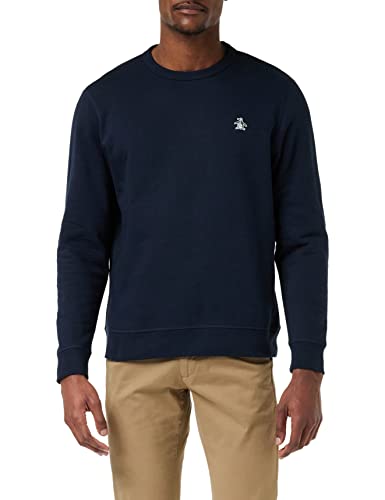 Original Penguin L/S STICKER PETE FLEECE CREW Dark Sapphire