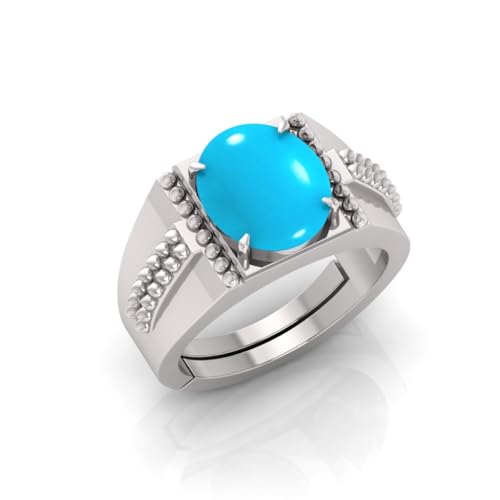 Bague turquoise Firoja homme femme bague reglable argent sterling 13,25 ratti