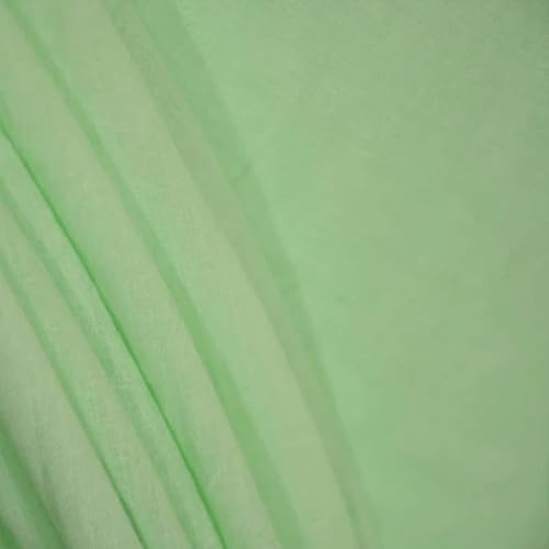 Image of Plain Mulmul Soft Cotton Fabric | Lightweight Breathable Mulmul Cloth | Super Quality Natural Cotton Fabric for Kurta, Dress, Dupatta, Lining & Craft Use (Ash Green, 2.5 Meters)