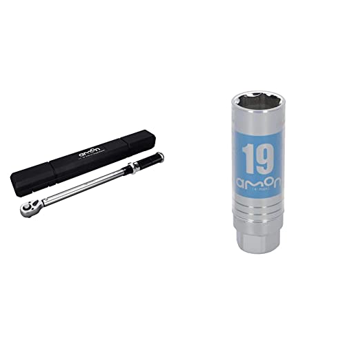 エーモン(amon) トルクレンチ 4994 & アルミホイール用薄口ソケット(キズ防止カバー付) 19mm 8838【セット買い】