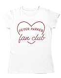 Algodón 100% Camiseta Peter Parker Fan Club Spiderman Regalo Chica