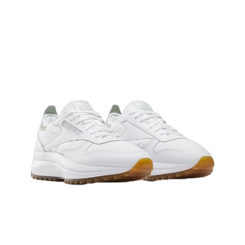 Reebok Women's Classic Leather SP Extra Sneaker, Footwear White/Vintage Green/Reebok Lee 5, Women's Size 9.5