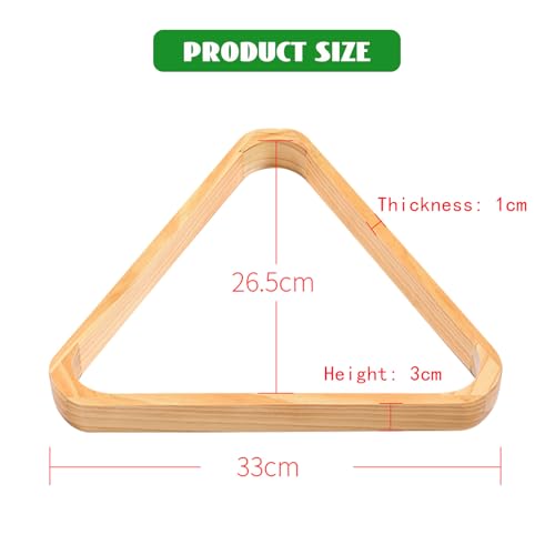 flexman Pool Ball Rack, Solid Wood Billiard Triangle, Wooden Pool Billiard Ball Rack, Pool Table Ball Holder Positioning Rack, Billiard/Pool Table Accessory: for Snooker or Pool (American Tripod)