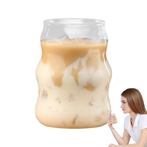 Bicchiere da vino senza stelo, bicchieri da birra - Bicchieri da caffè trasparenti | Graziosi bicchieri da cocktail, tazzine da caffè espresso, bicchieri in vetro resistenti al calore per succhi, birr