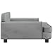 vidaXL Hundebett, Hundekissen mit weicher Polsterung, Hundesofa Hundecouch für kleine Hunde Haustiere, Haustierbett Katzenbett, Hellgrau Samt