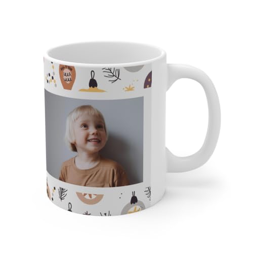 Image of BESSE Personalized Coffee Mug - Custom Photo Mug with Picture, Name & Text, 325ml (11oz) Ceramic Cup - Unique Gift for Mom, Dad, Him, Her - Diwali, Birthday, Return Gift