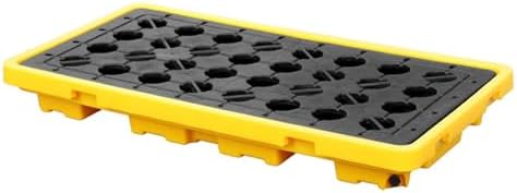 Drum Spill Containment Pallet, Leak-Proof Stackable Platform for Oil Tanks and Drums, Ideal for Warehouses and Factories,49x36x10CM/19.3x14.18x3.94in