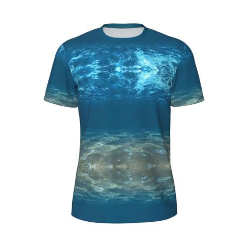 T-shirt de sport Blue Ocean en maille ondulée contre la chaleur et la transpiration