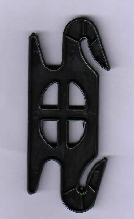 H Hook for Agriculture Greenhouse, Black Polypropylene, 105mm x 45mm x 5mm, Pack of 200-image-30