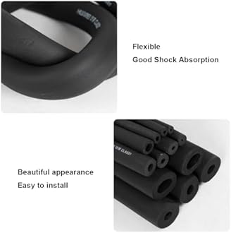 Aigoss Flexible Pipe Insulation Tubing 3/4" 1" 1-1/4" 1-1/2" 2" 2-1/2" 3" 3-1/2" 4" ID Black Freeze Protection Heat Preservation Foam Tube for Industry and Construction