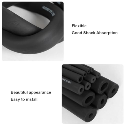Aigoss Flexible Pipe Insulation Tubing 3/4" 1" 1-1/4" 1-1/2" 2" 2-1/2" 3" 3-1/2" 4" ID Black Freeze Protection Heat Preservation Foam Tube for Industry and Construction