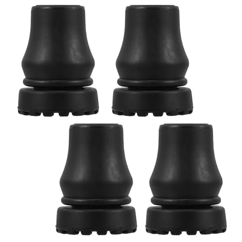 BCOATH Walking Stick Accessories 4pcs Cane Replacement Tips Anti-Slip Rubber Tips Cane Grip for Seniors Easy to Install Pad Covers