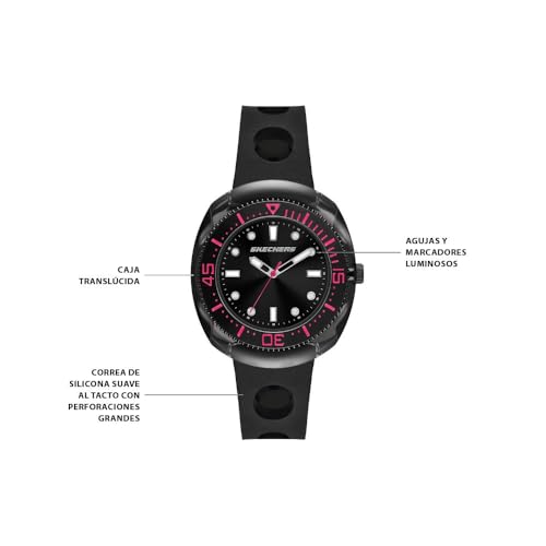 Image of Skechers Redondo Metal and Silicone Watch for Women