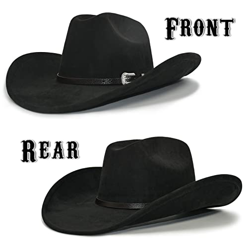 Fluffy Sense. CBH Cowboy Hat For Women And Men With Shapeable Wide Brim - Felt Cowboy Hat Cattleman Western Hats thumb #2