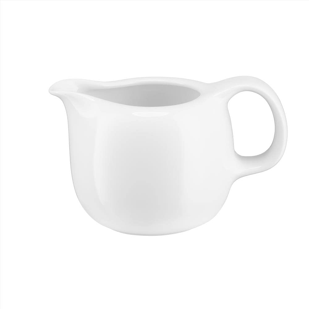 VILLA ITALIA Serwis kawowy porcelanowy na 12 osób Zestaw filiżanek Filiżanki, Talerzyki deserowe, Dzbanek, Cukiernica do kawy lub herbaty PLUS WHITE NZ119
