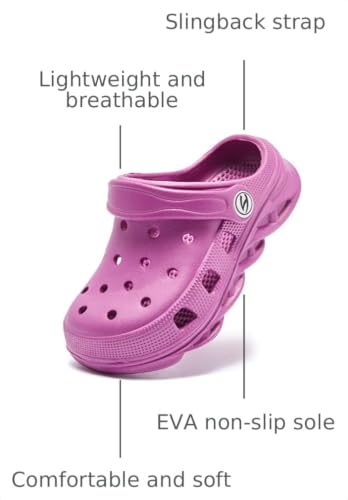 Image of HOBIBEAR Boys and Girls Classic Graphic Garden Clogs Slip on Water Shoes(Toddler /Little Kids /Big Kids)